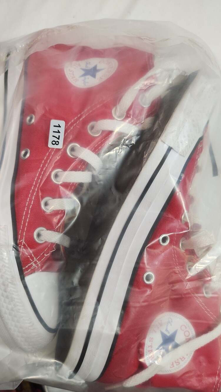 Converse Chuck Taylor All Star High Top Red Sneakers Size Men's 6 Women's 8 - Picture 7 of 7
